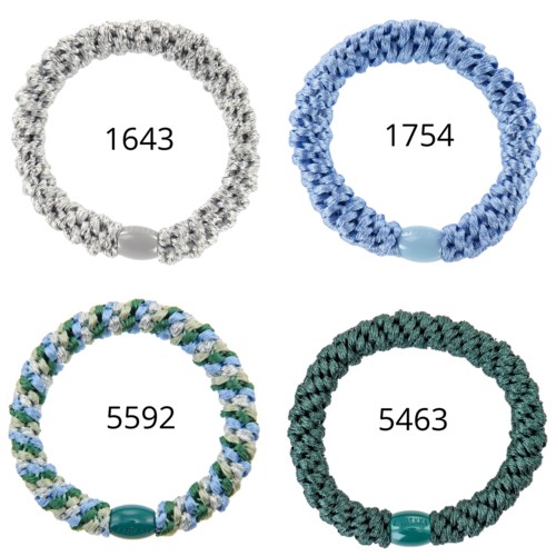 Four colorful woven wristbands with numbers: 1643, 1754, 5592, and 5463.