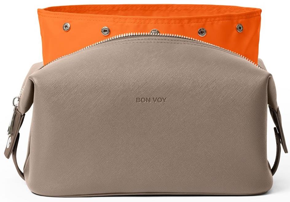 Bon Voy Getaway Toiletry Bag Large Taupe/orange