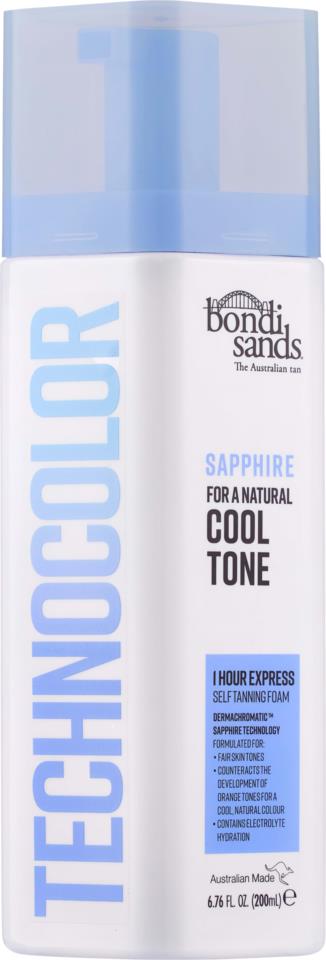 Bondi Sands Technocolor 1 Hour Express Self Tanning Foam Sapphire (Cool Tone) 200 ml