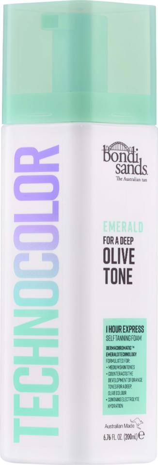 Bondi Sands Technocolor 1 Hour Express Self Tanning Foam Emerald (Olive Tone) 200 ml