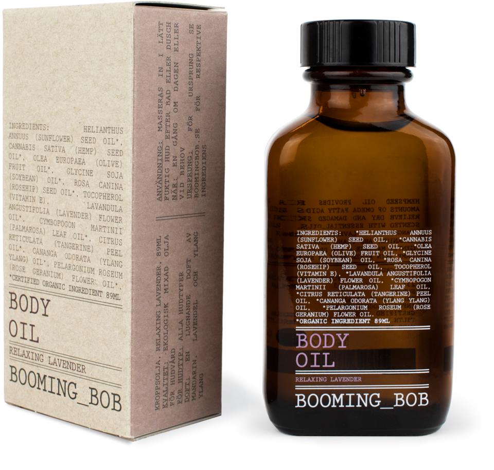 Booming Bob Body Oil Relaxing Lavender & Nourishing Hemp 89ml