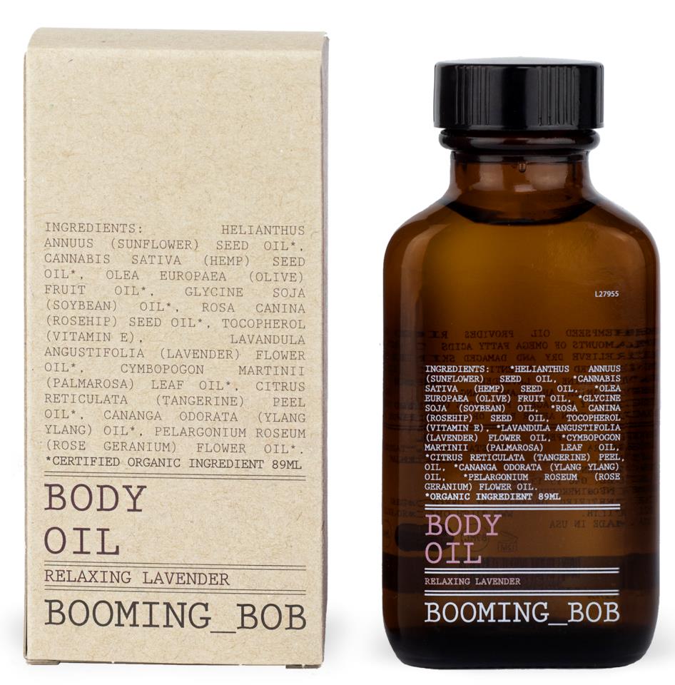 Booming Bob Body Oil Relaxing Lavender & Nourishing Hemp 89ml