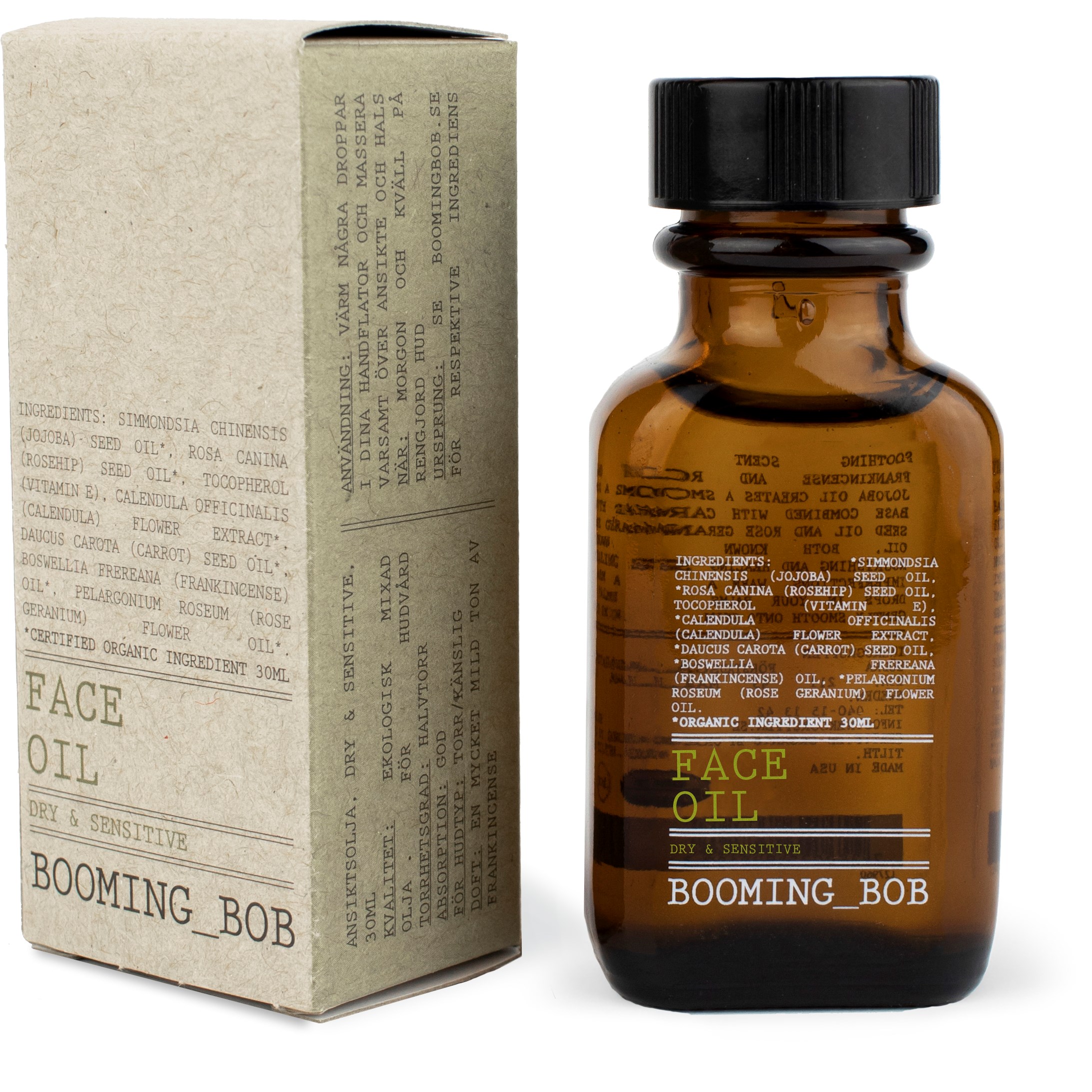 Läs mer om Booming Bob Face Oil Dry & Sensitive 30 ml