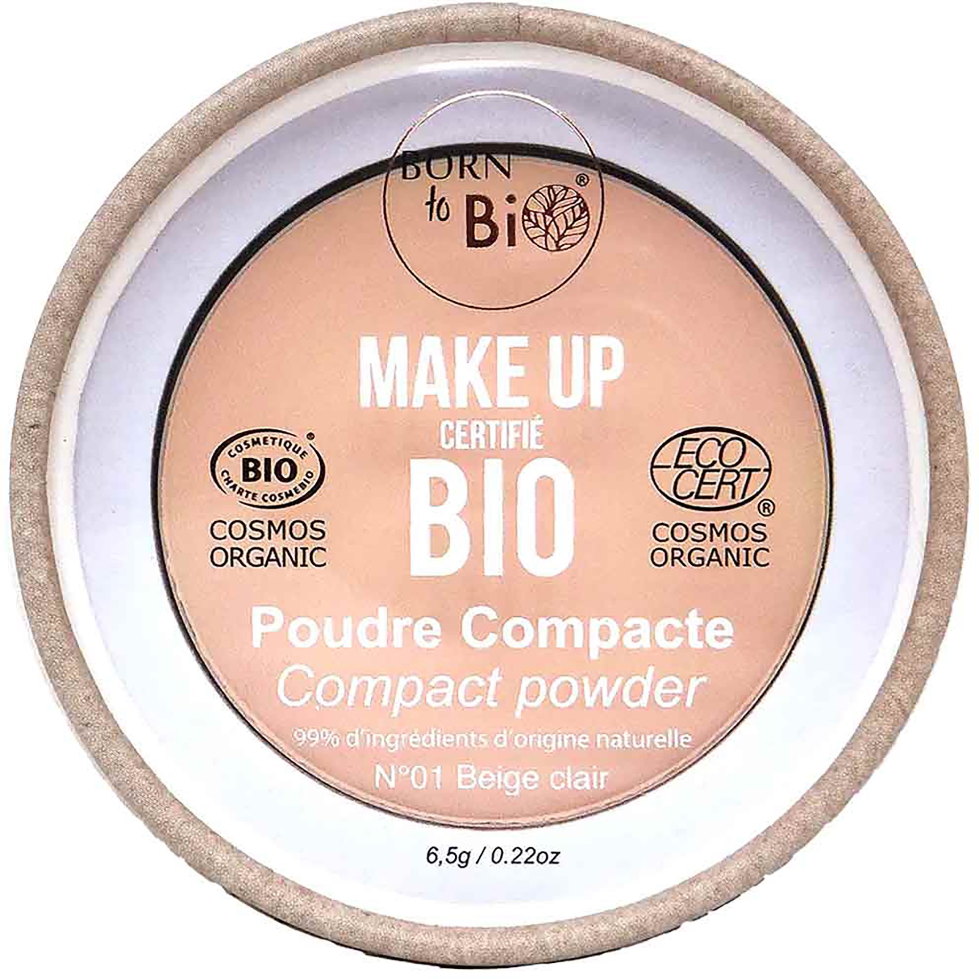 Läs mer om Born to Bio Organic Compact Powder N°1 Beige Clair