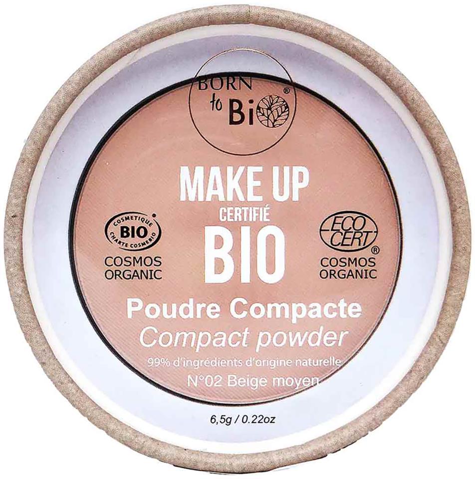 Born to Bio Organic Compact Powder N°2 Beige Moyen 6,5g