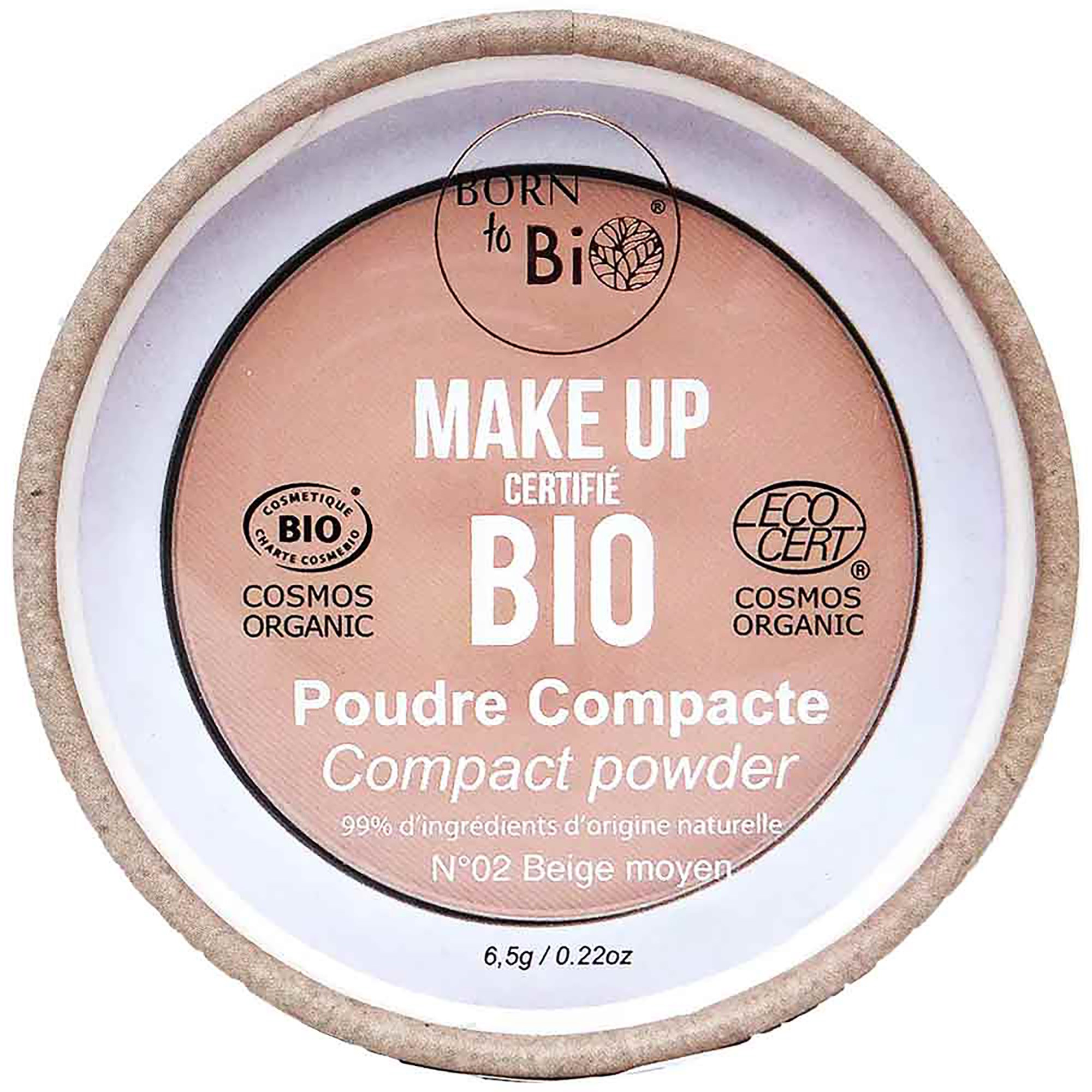 Läs mer om Born to Bio Organic Compact Powder N°2 Beige Moyen