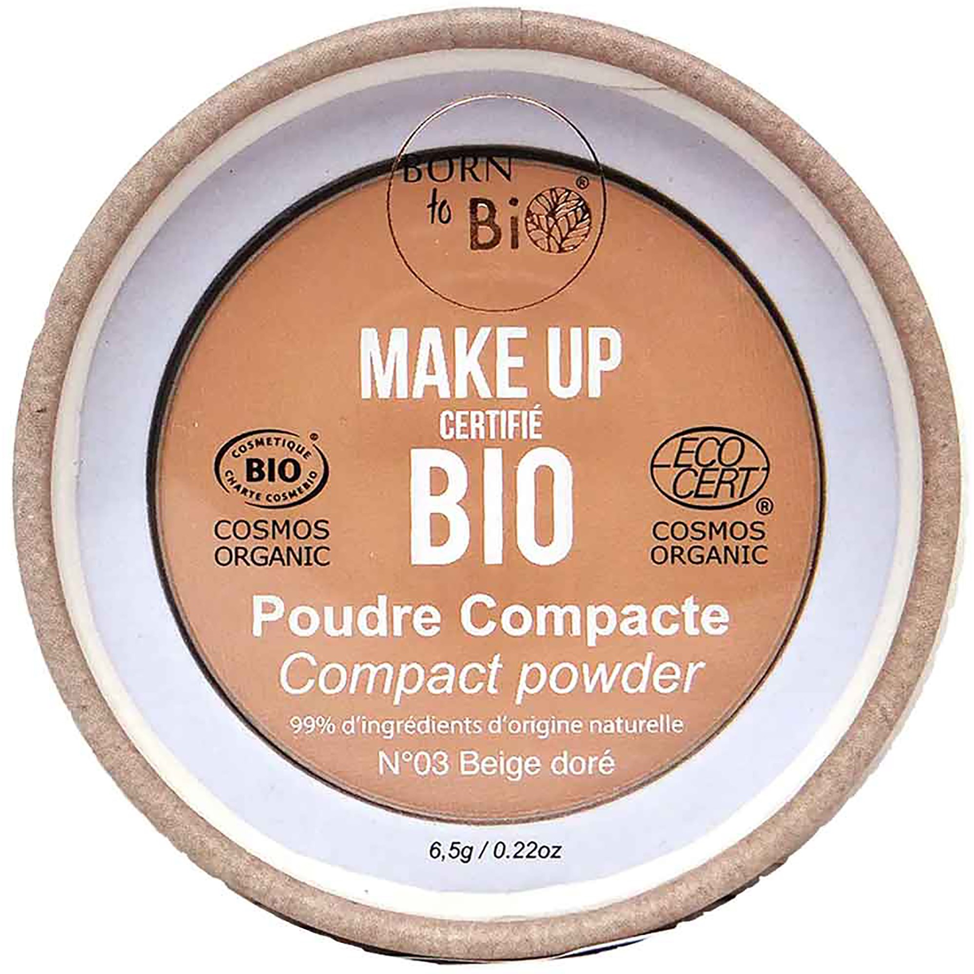 Läs mer om Born to Bio Organic Compact Powder N°3 Beige Golden