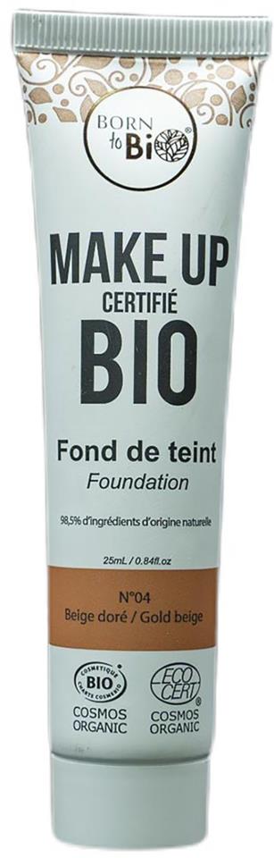 Born to Bio Organic Foundation N°4 Gold Beige 25ml