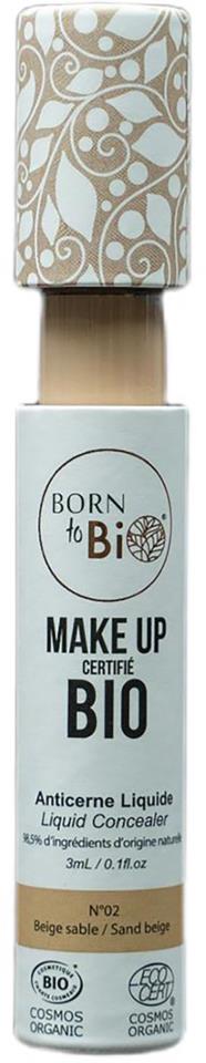 Born to Bio Organic Liquid Concealer N°2 Sandy Beige 3ml