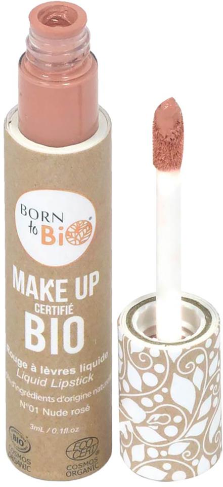 Born to Bio Organic Liquid Lipstick N°1 Nude Rosé 3ml