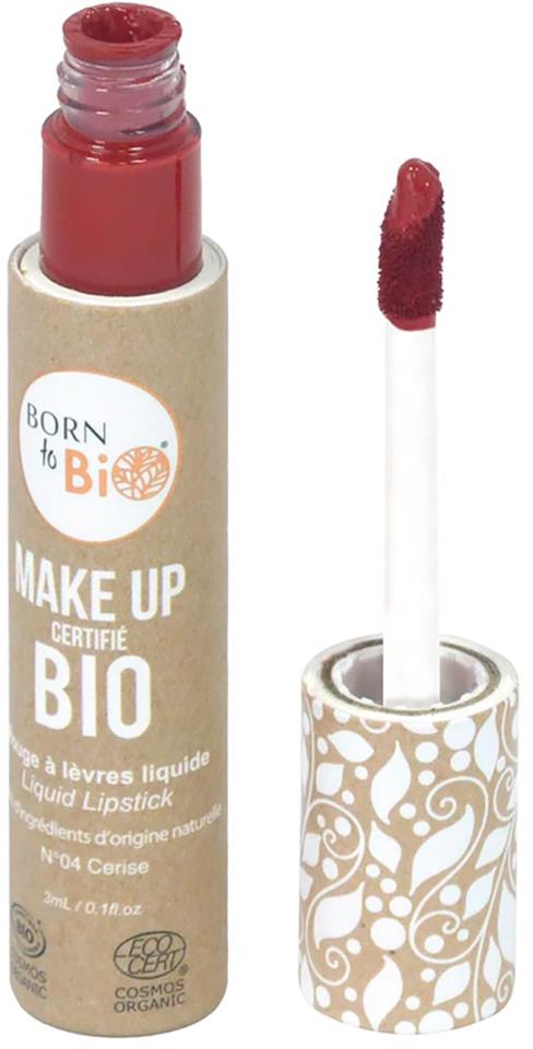 Born to Bio Organic Liquid Lipstick N°4 Cerise 3ml
