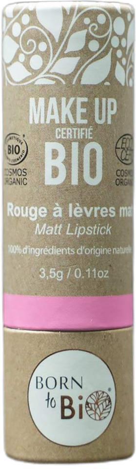 Born to Bio Organic Matt Lipstick N°1 Rose Lilas 3,5g