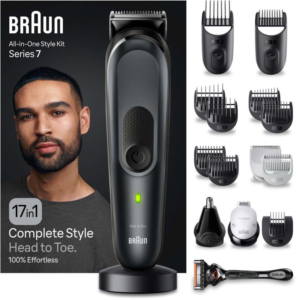 Braun All-In-One Style Kit Series 7 MGK7491 17-in-1 Kit For Beard