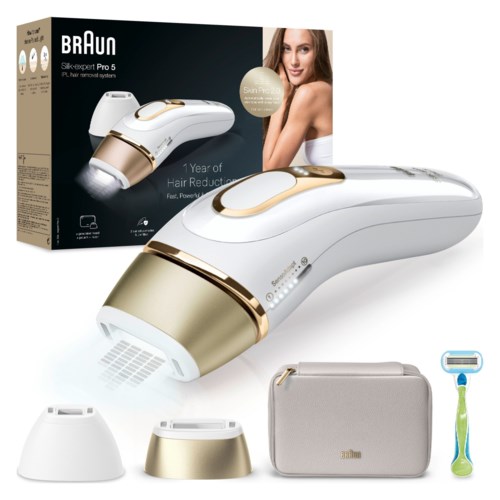 Braun IPL Silk·expert Pro 5 At Home Hair Removal With Pouch Venus Razor 2 Heads PL5152