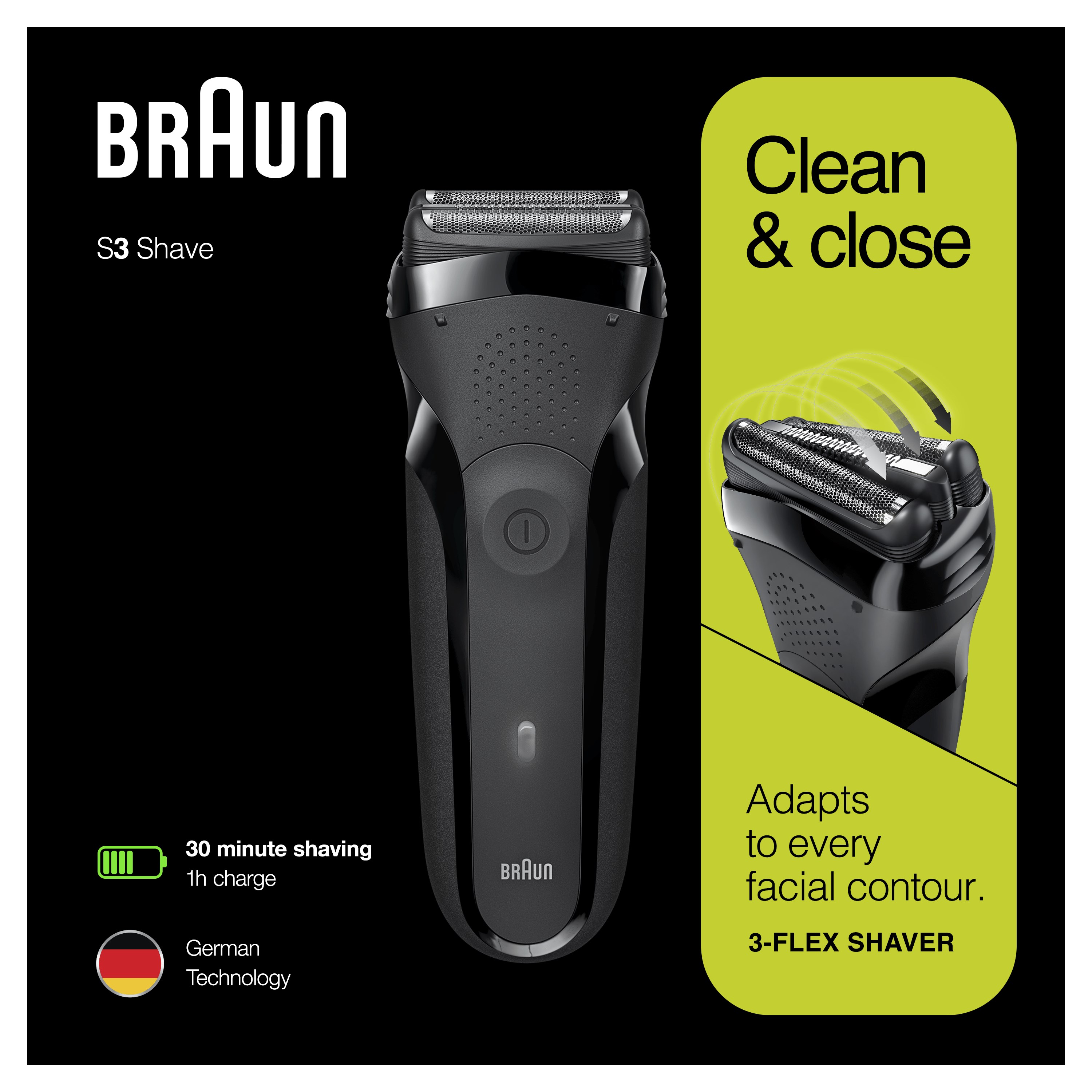 Braun Series 3 Shaver 300S Black - Golarka (obrázok 3)