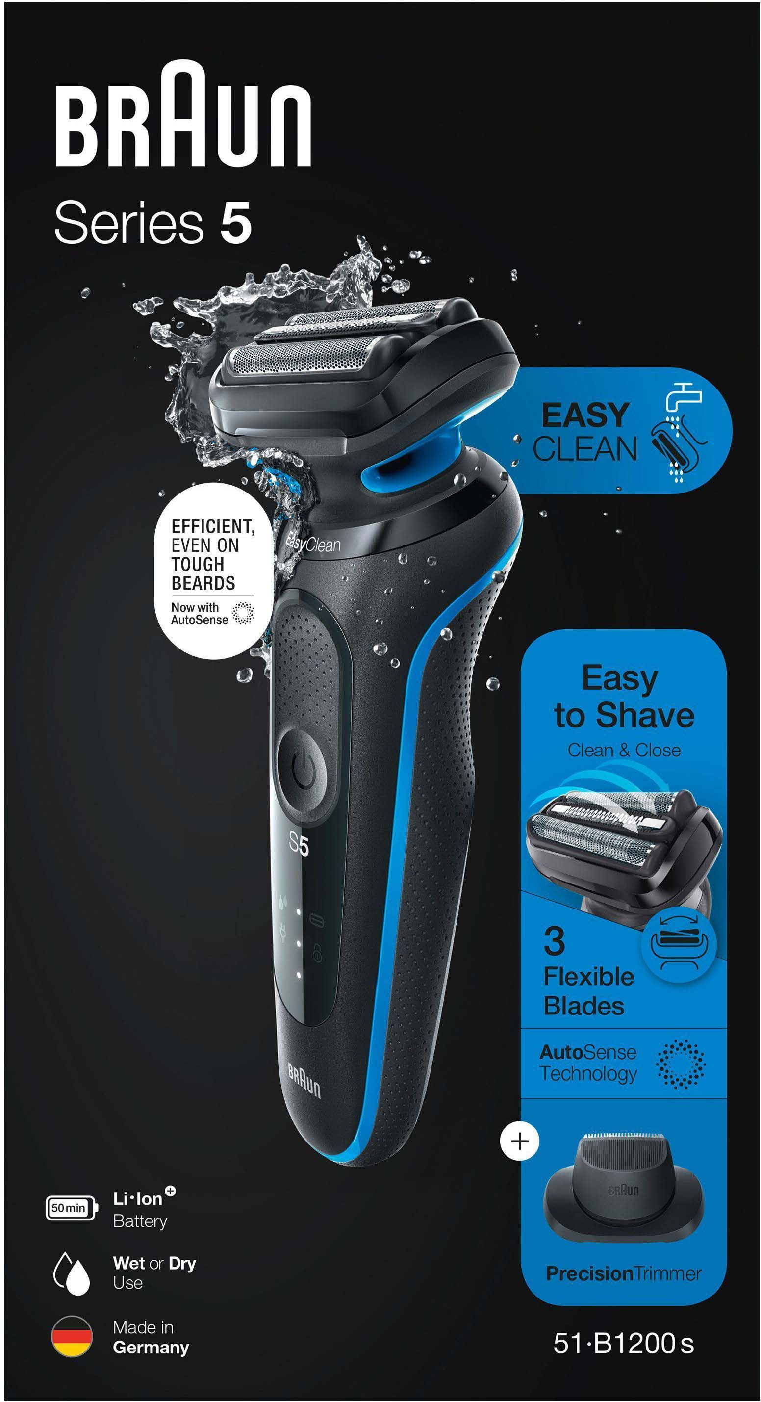 Braun Series 5 51-B1200s Elektric Shaver with Precisiontrimmer