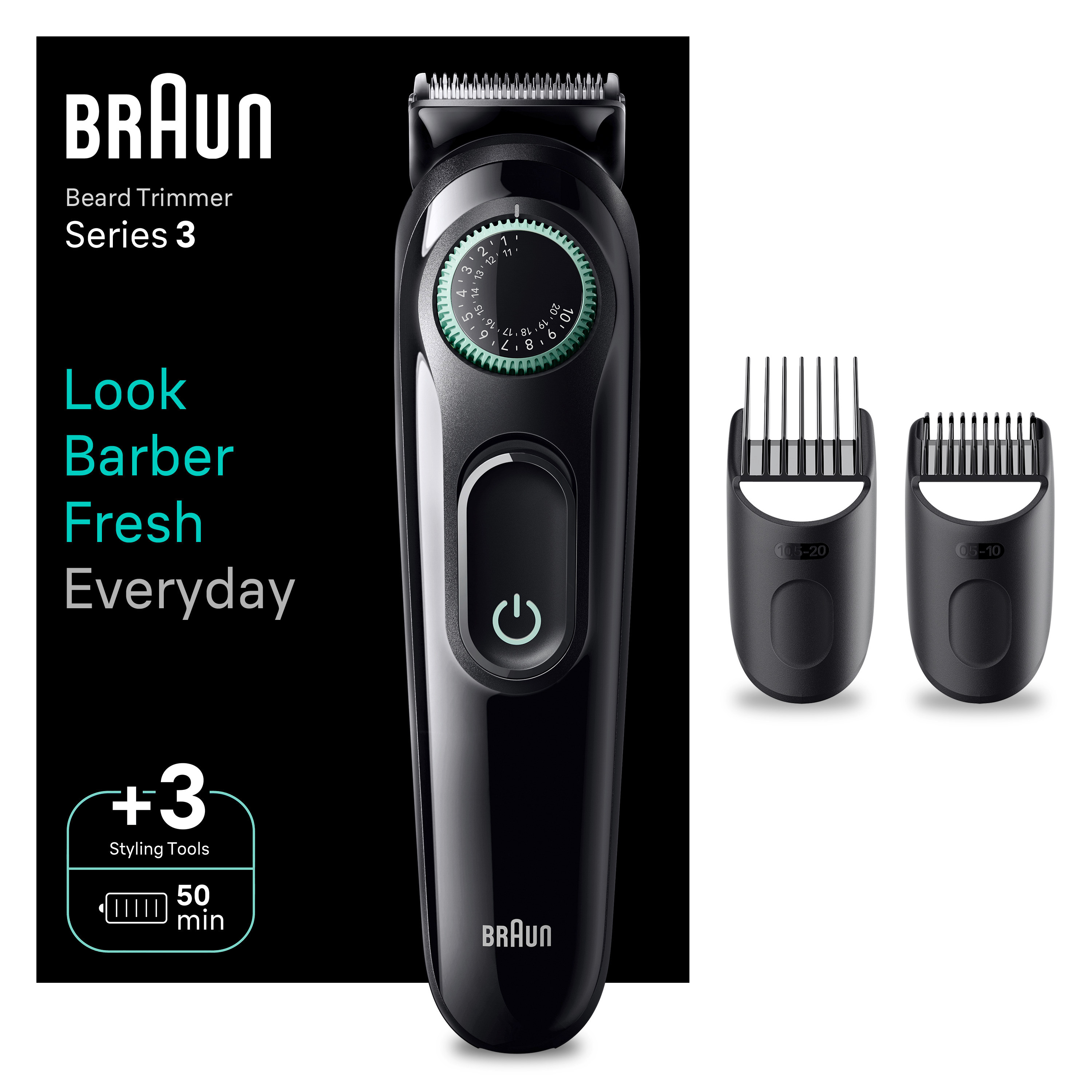 Braun serie 6 60-B7200cc Rasoio Trimmer Blu