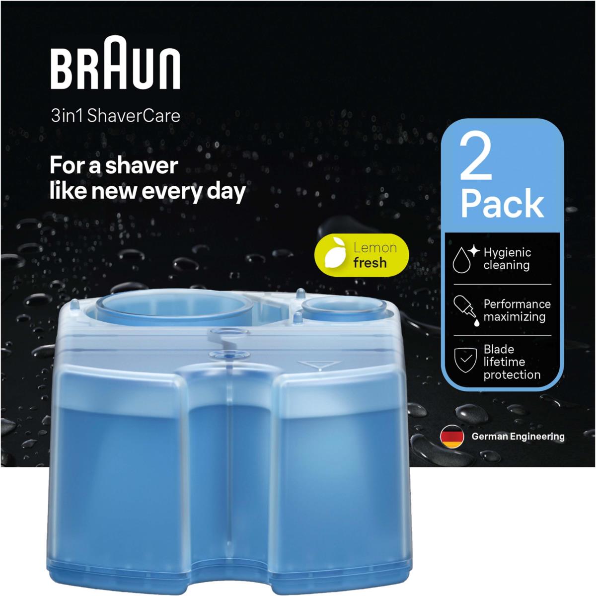 Braun 3in1 ShaverCare SmartCare Center Refill Cartridges Hygienic Cleaning 2 Pack 2 st
