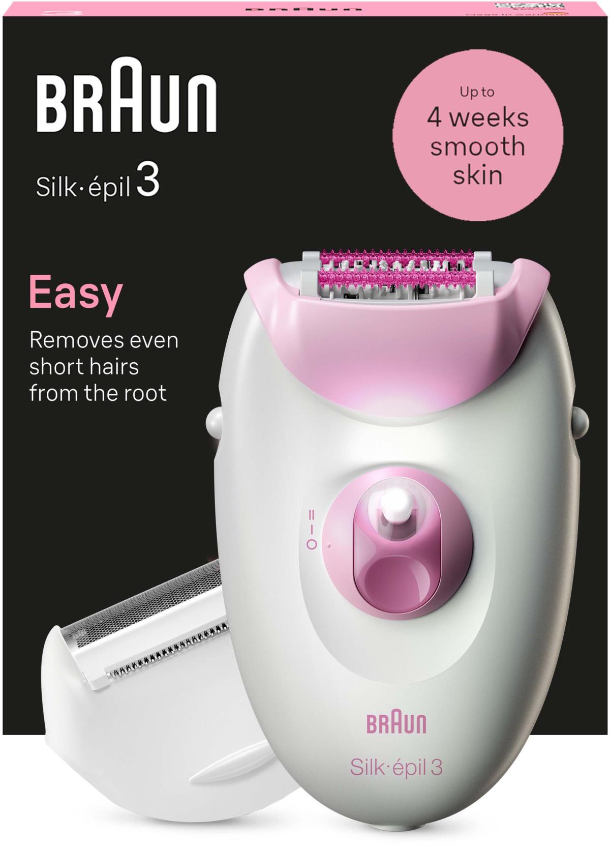 Braun Silk-épil 3 Corded Epilator For Hair Removal Weeks Of Smooth Skin 3-031