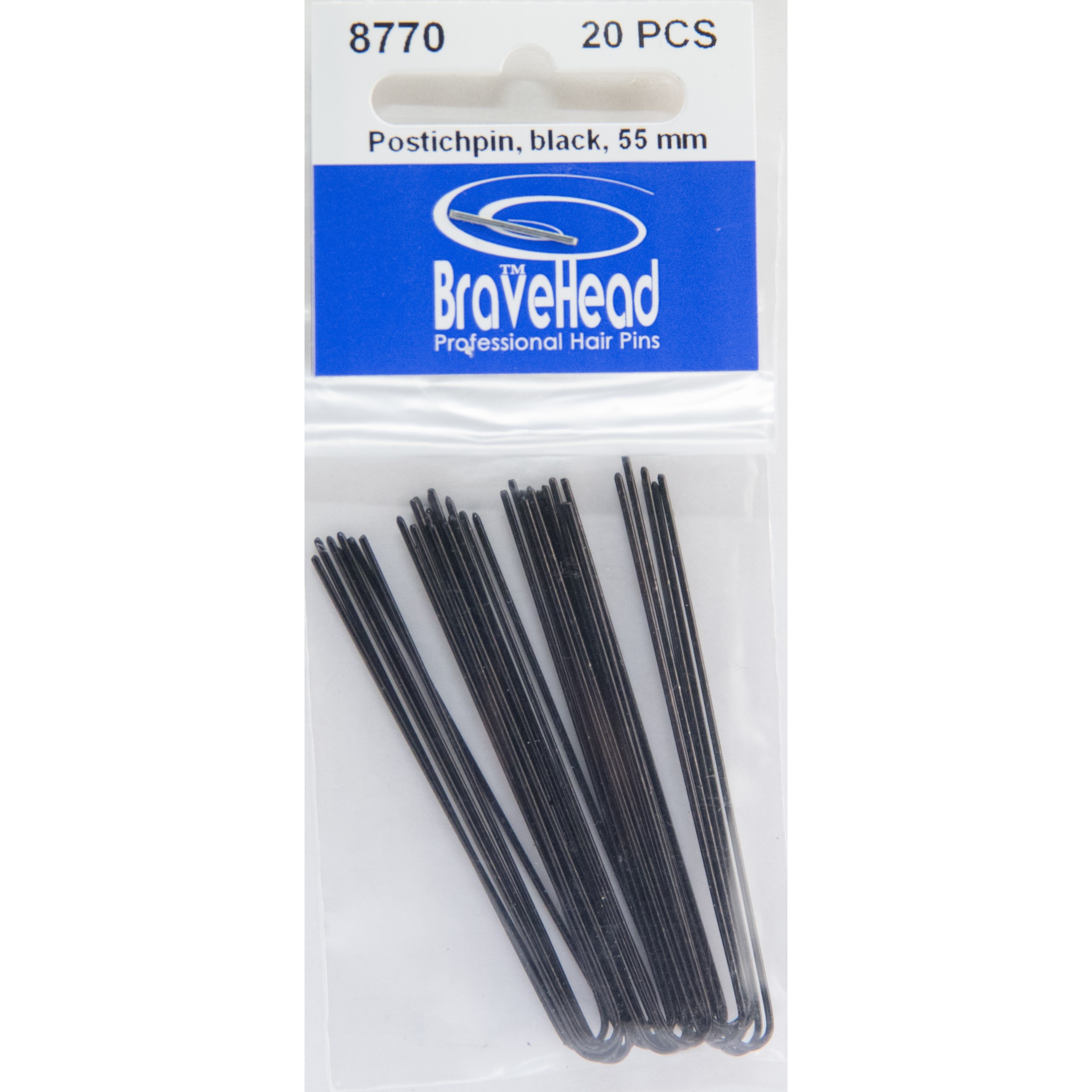 Bravehead Hårnål Svart Rak 20st