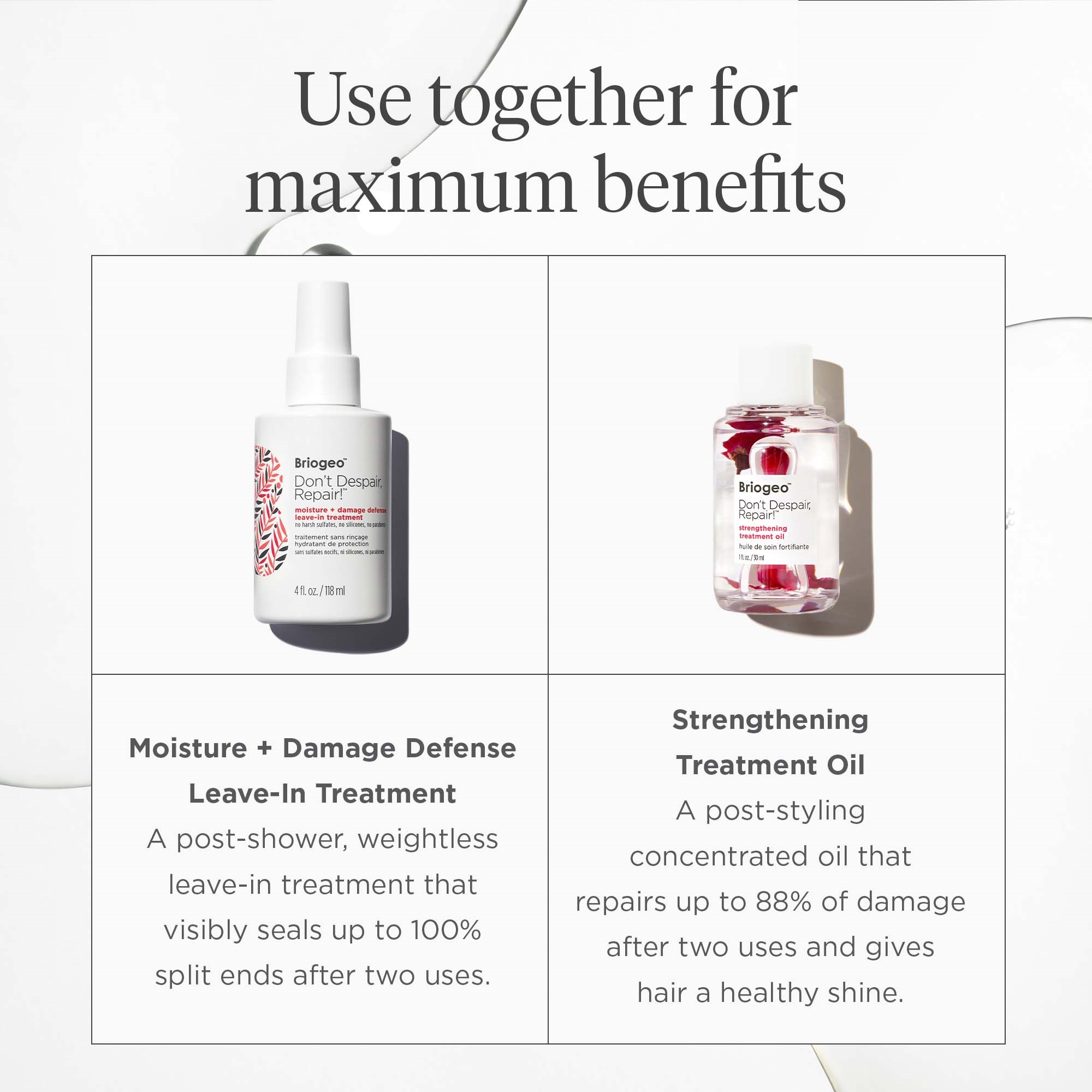 Briogeo Don't Despair, Repair!™ Moisture + Damage Defense Leave-In Tre (obrázok 8)
