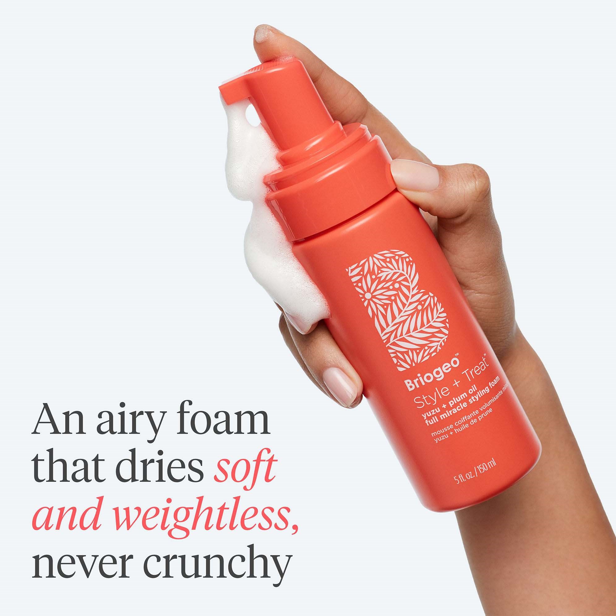 Briogeo Style + Treat Yuzu + Plum Oil Full Miracle Styling Foam (obrázok 9)