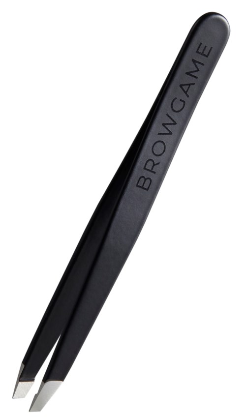 Browgame Cosmetics Signature Tweezer Slanted - Soft Touch Blackout