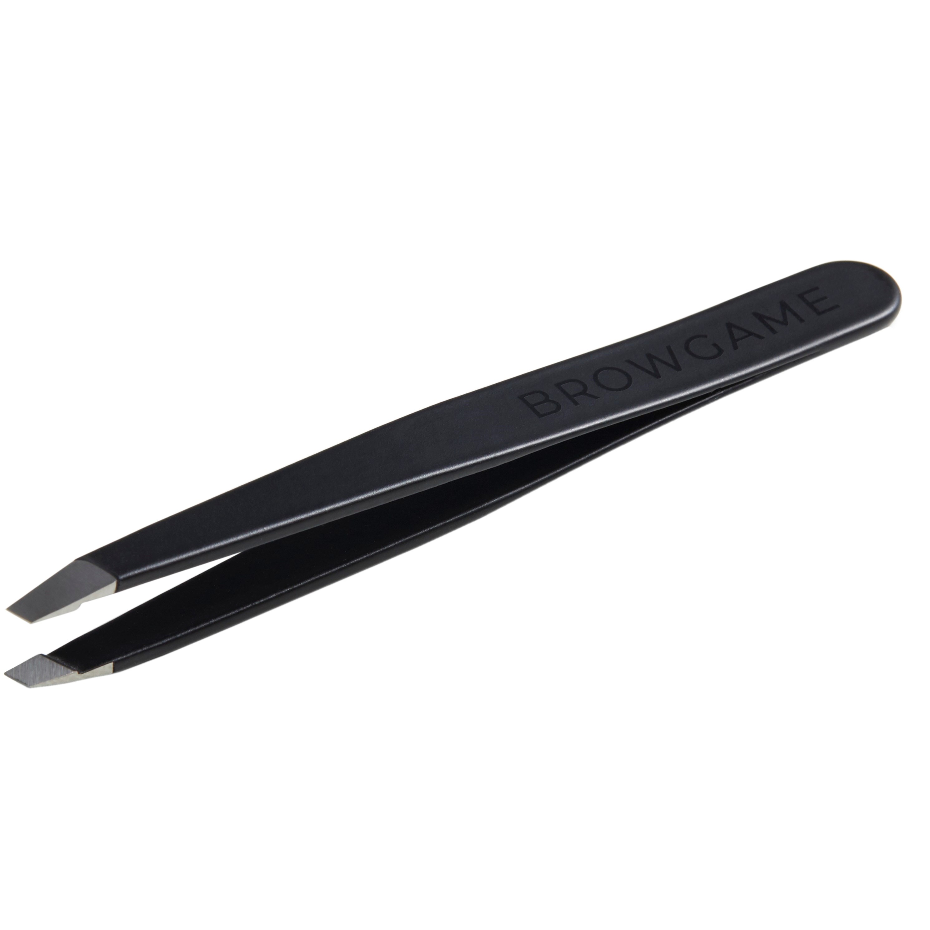 Browgame Cosmetics Signature Tweezer Slanted - Soft Touch Blackout (obrázok 3)