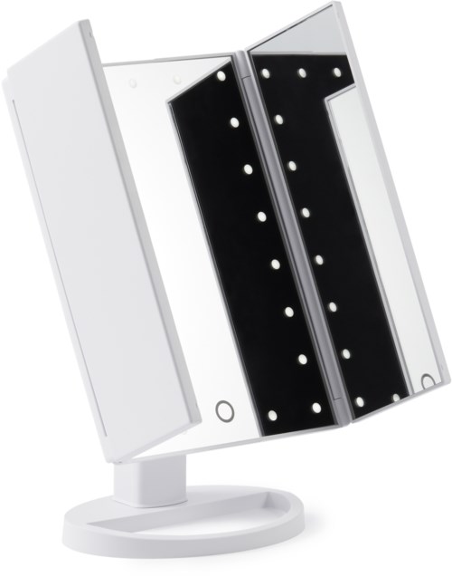 Browgame Cosmetics Tri Folded Lighted Makeup Mirror