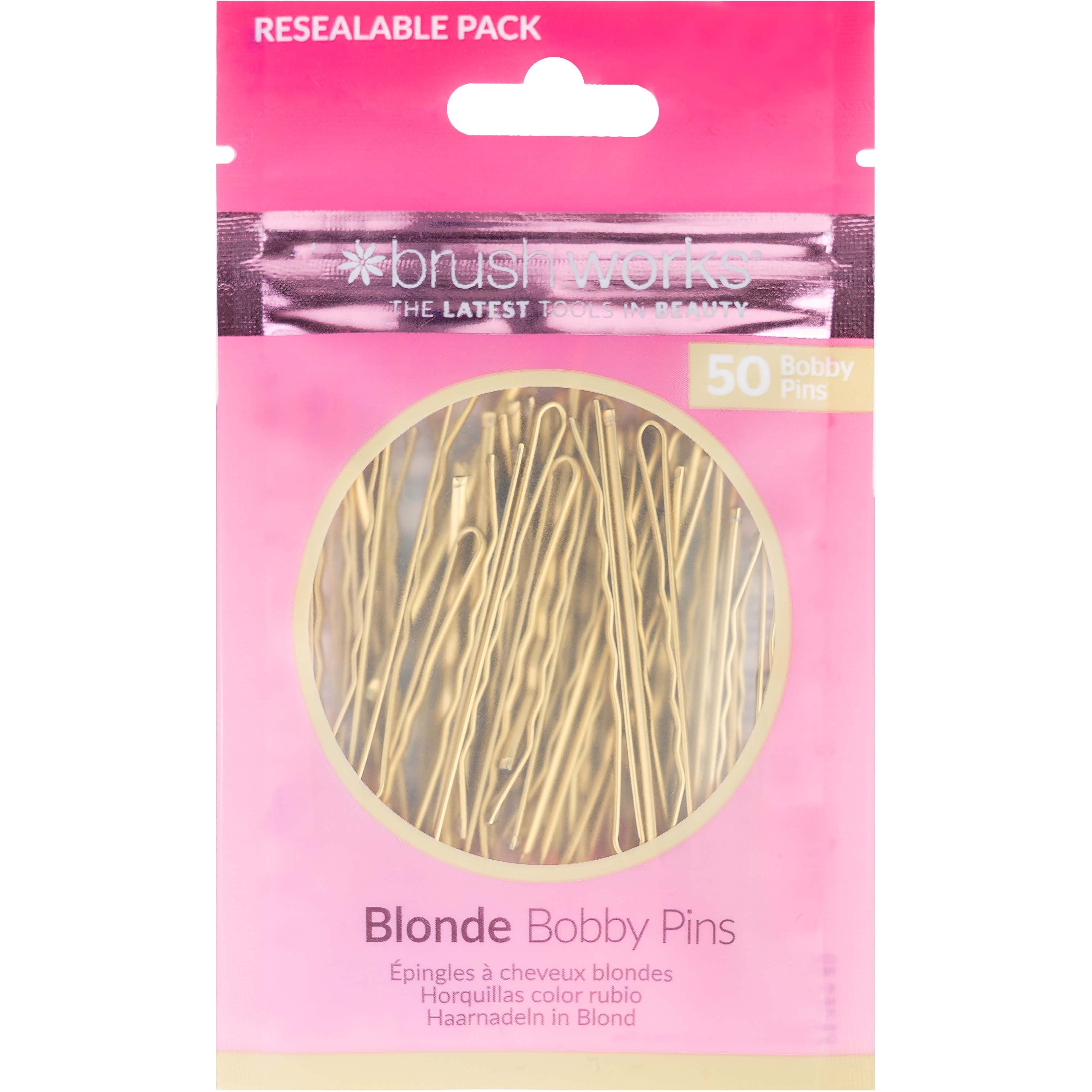 Brushworks Blonde Bobby Pins 50 pcs