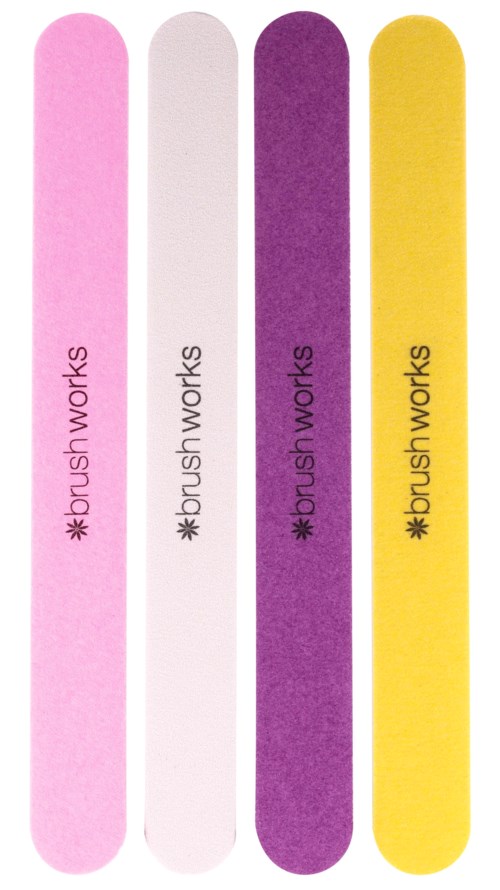Brushworks Coloured Emery Boards x 4