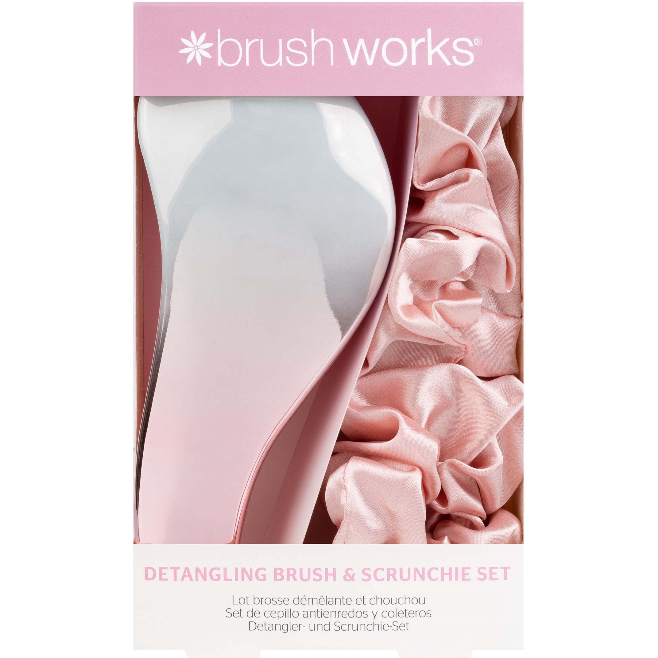 Läs mer om Brushworks Detangling Brush and Scrunchie Set