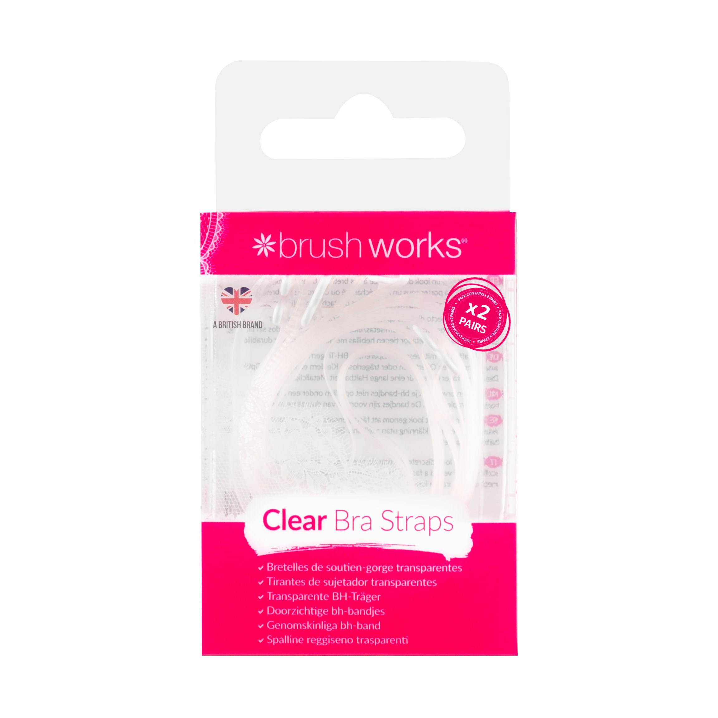 Brushworks Brushworks Accessories Genomskinliga bh-band x2