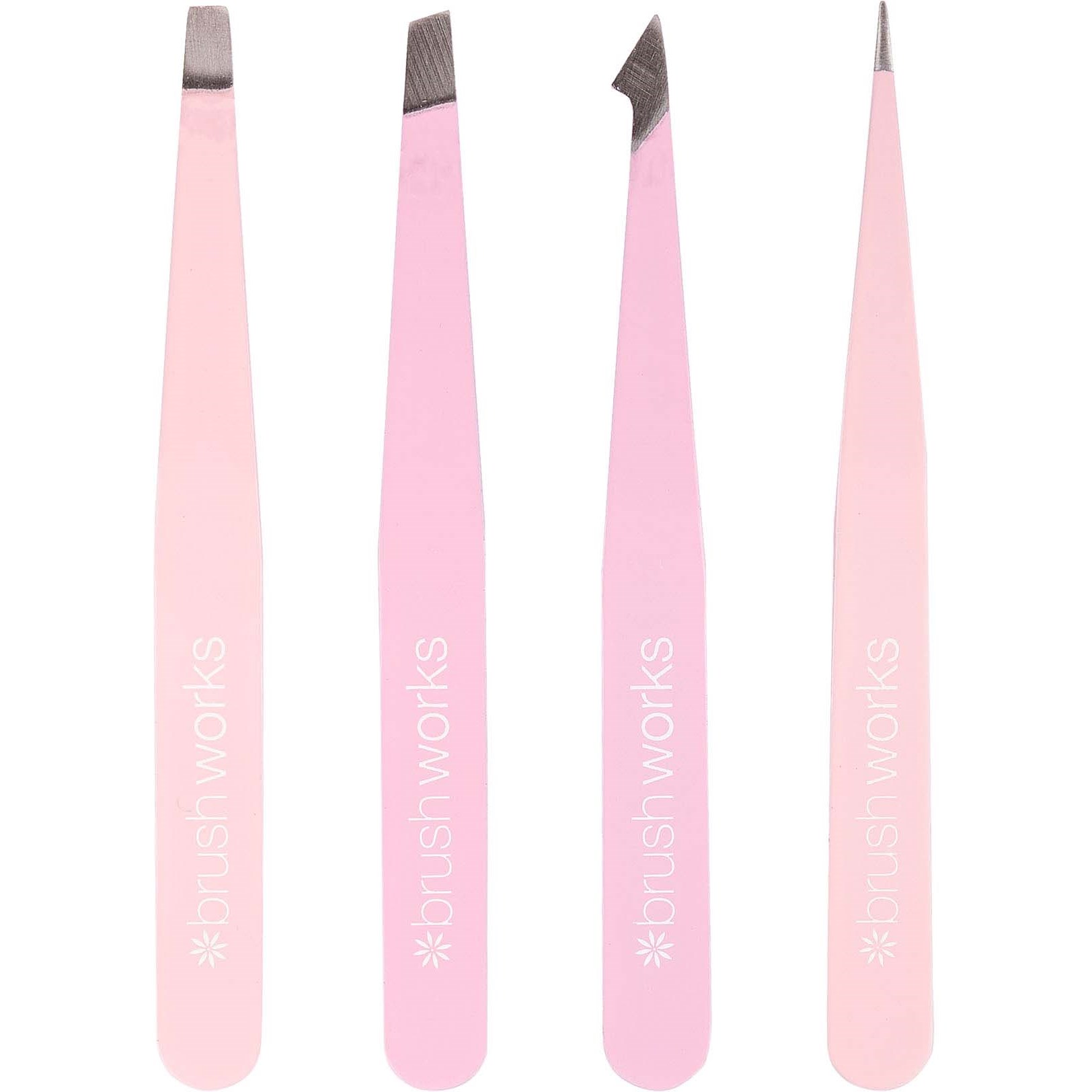 Brushworks HD 4 Piece Combination Tweezer Set - Pink - zestaw pęset do (obrázok 5)
