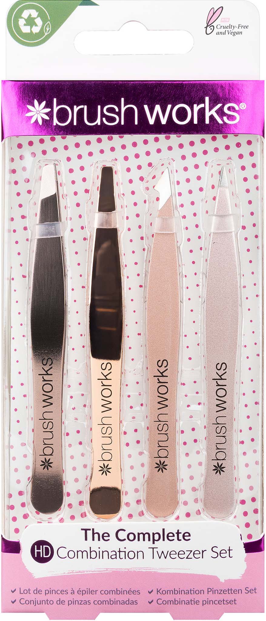 Brushworks HD Combination Tweezer Set