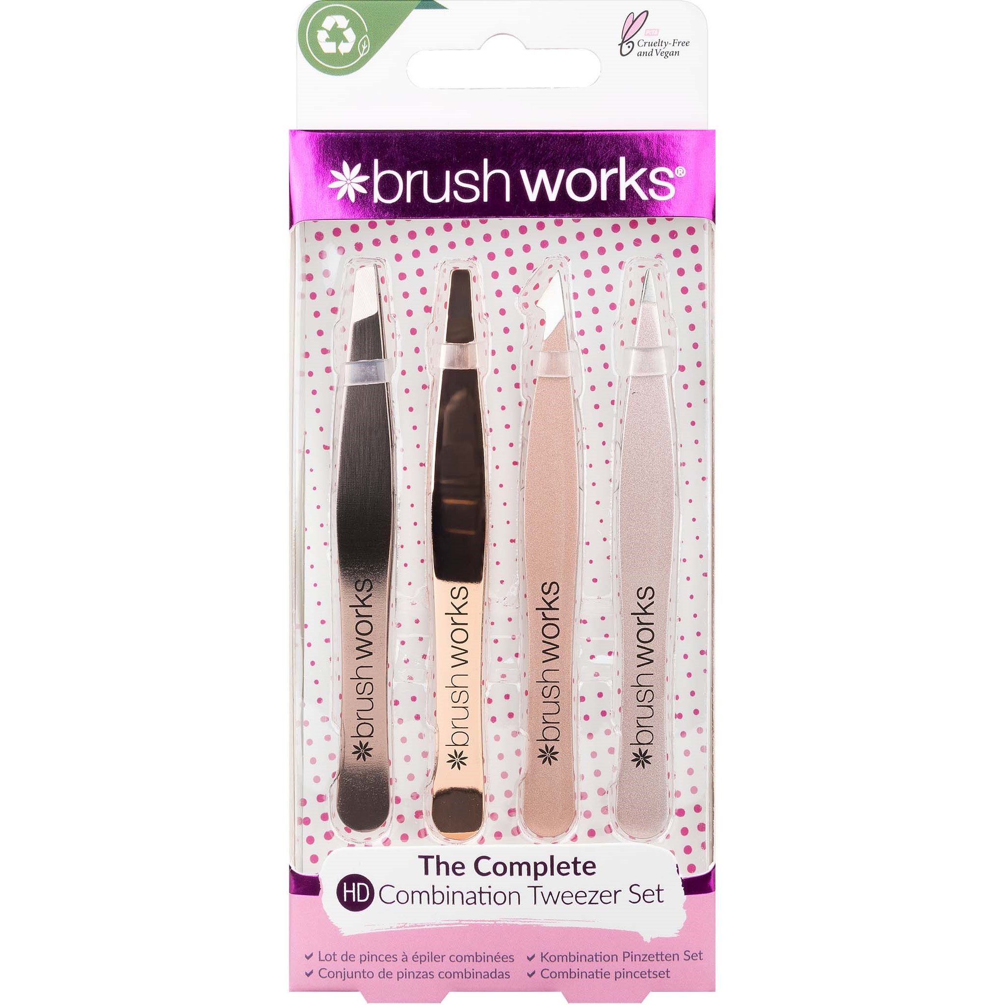 Brushworks HD Combination Tweezer Set Gold Set Gold (obrázok 3)