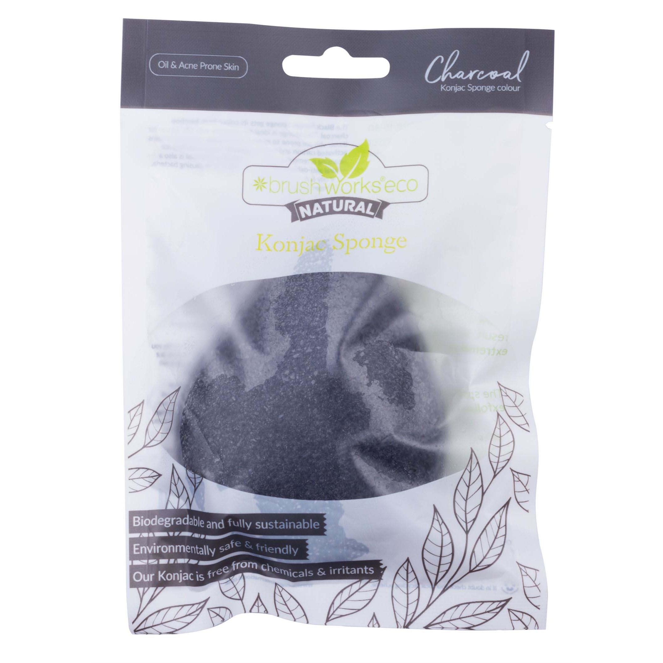 Brushworks Konjac Sponge Black – Charcoal