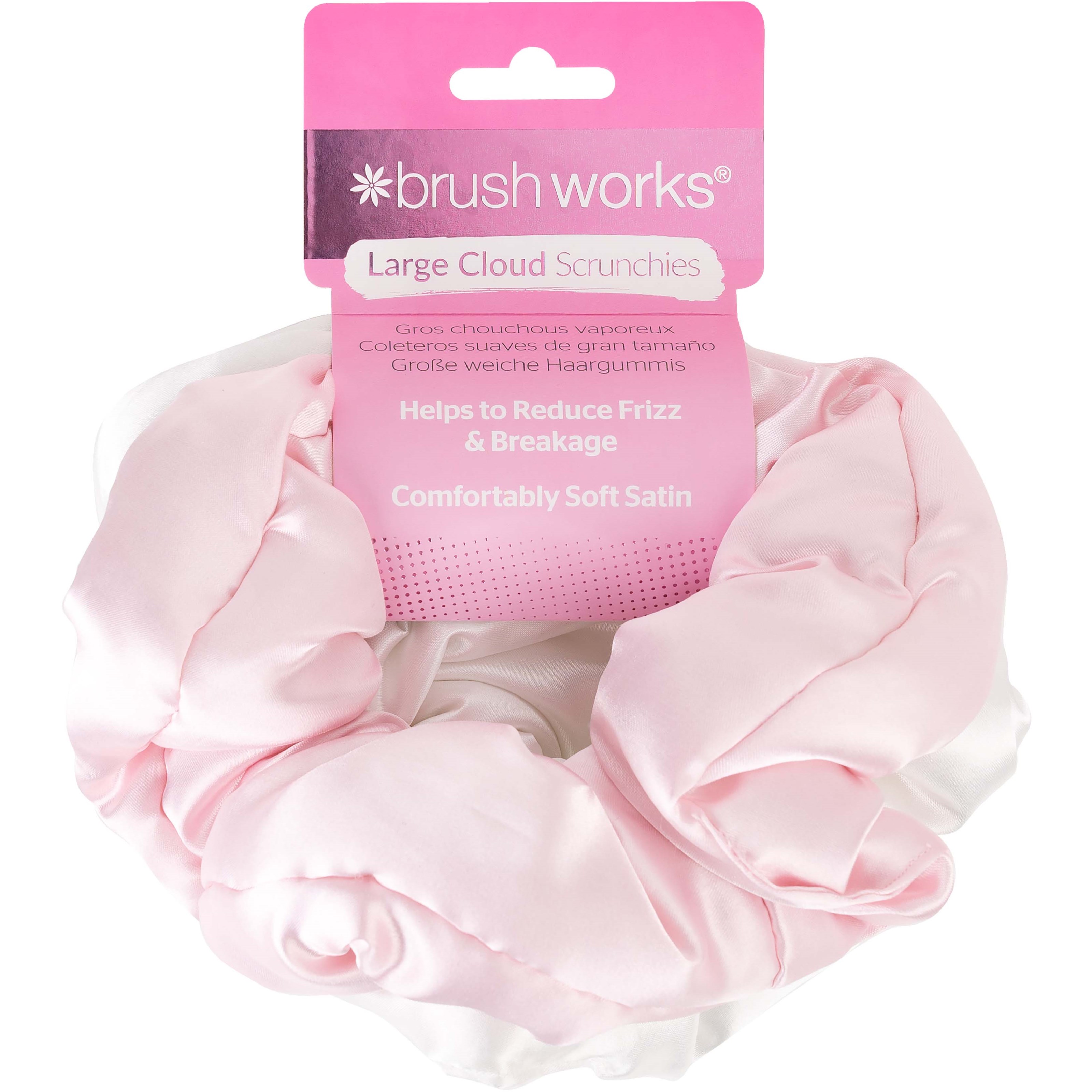 Läs mer om Brushworks Large Cloud Scrunchies Pink & White