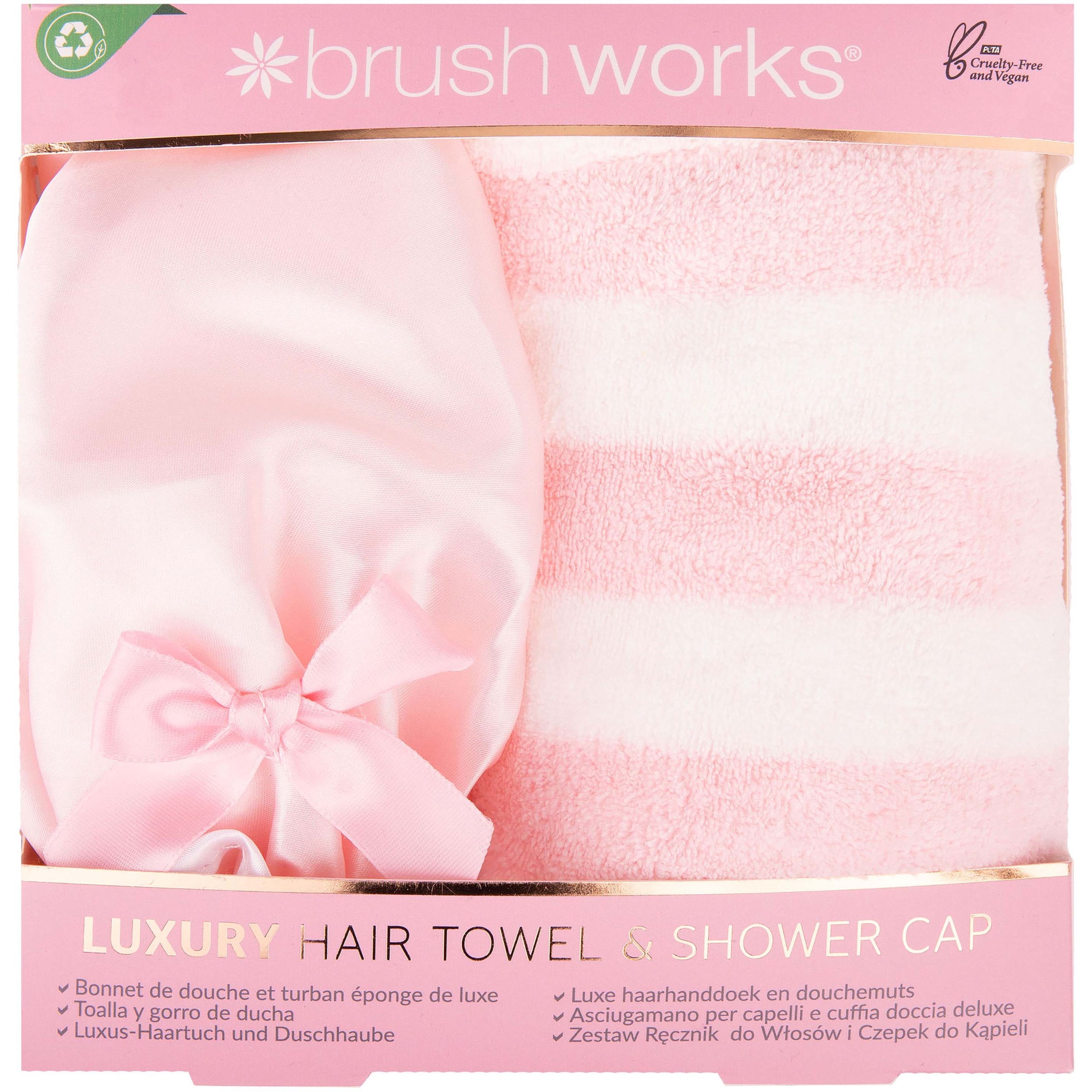 Läs mer om Brushworks Luxury Hair Towel & Shower Cap