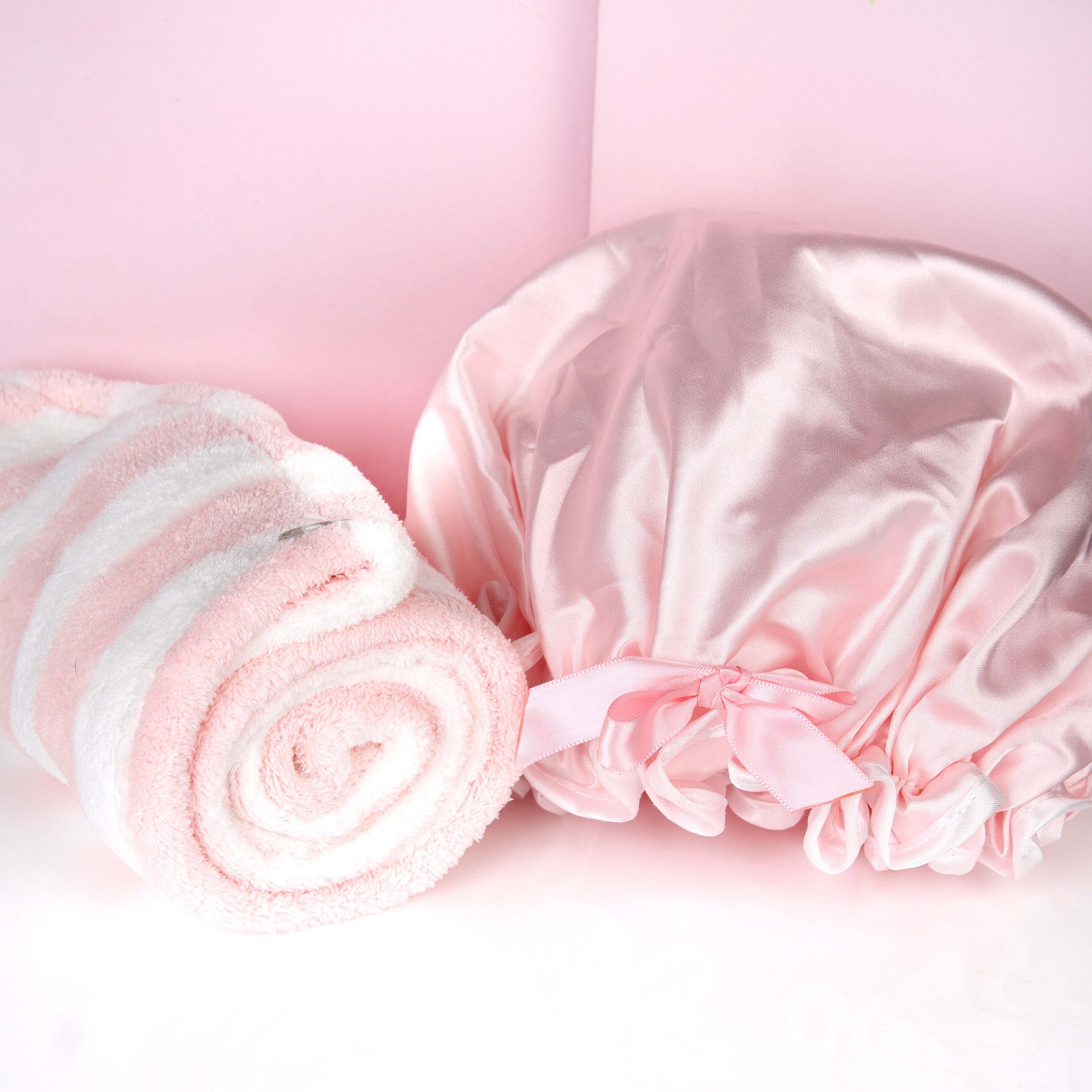 Alternativ bild 1 för Brushworks Luxury Hair Towel & Shower Cap