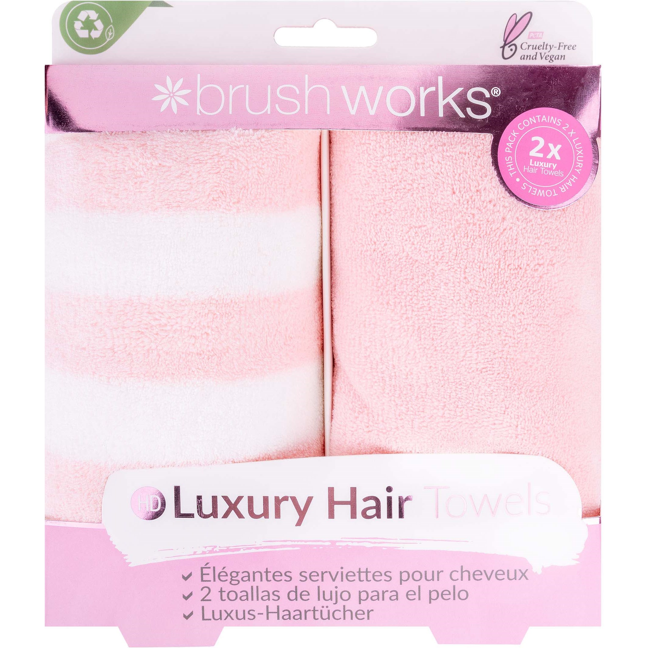 Brushworks Luxury Hair Towels 2 Pack billede