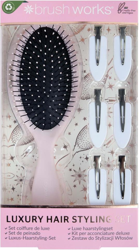Brushworks Luxury Pink Hair Styling Set