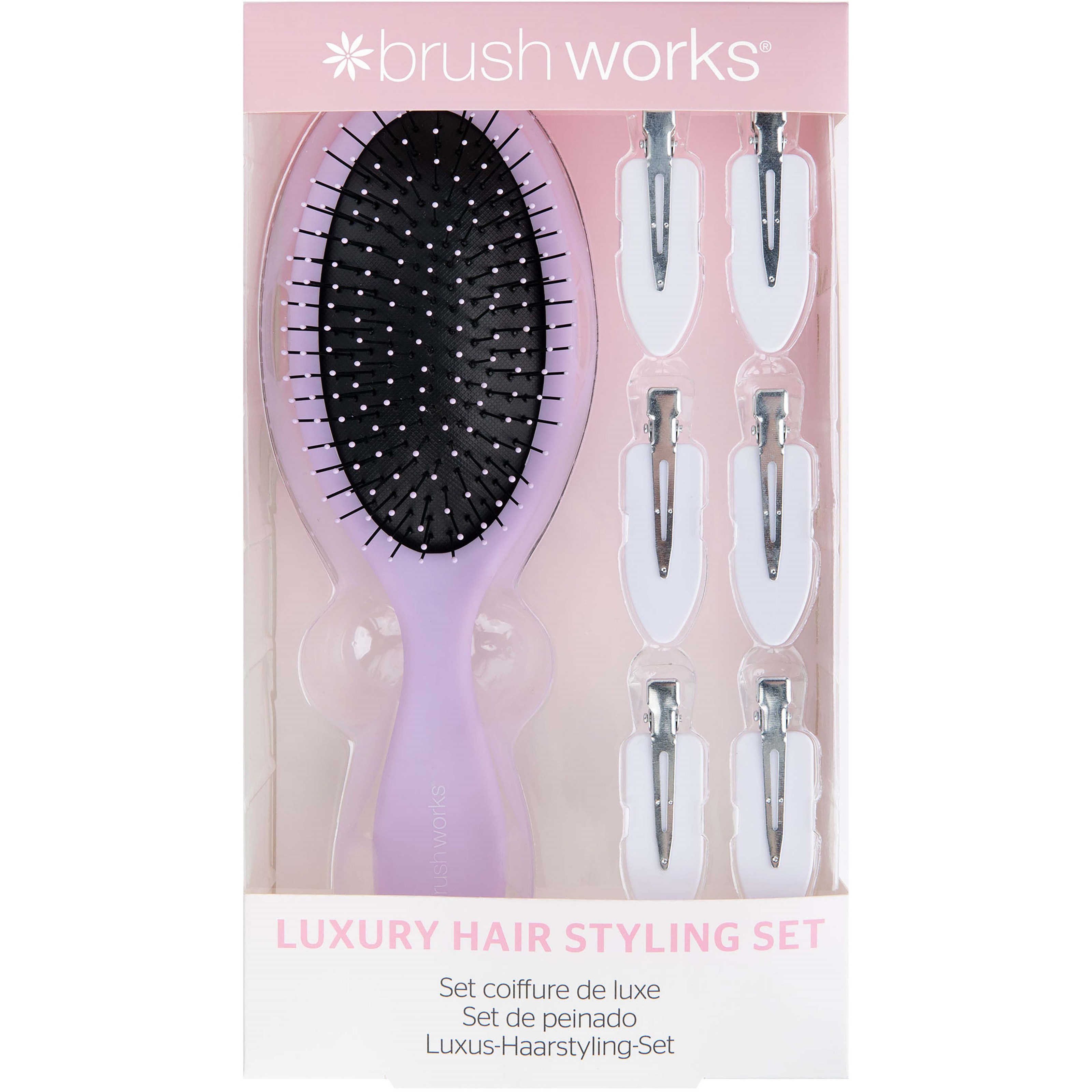 Läs mer om Brushworks Luxury Purple Hair Styling Set