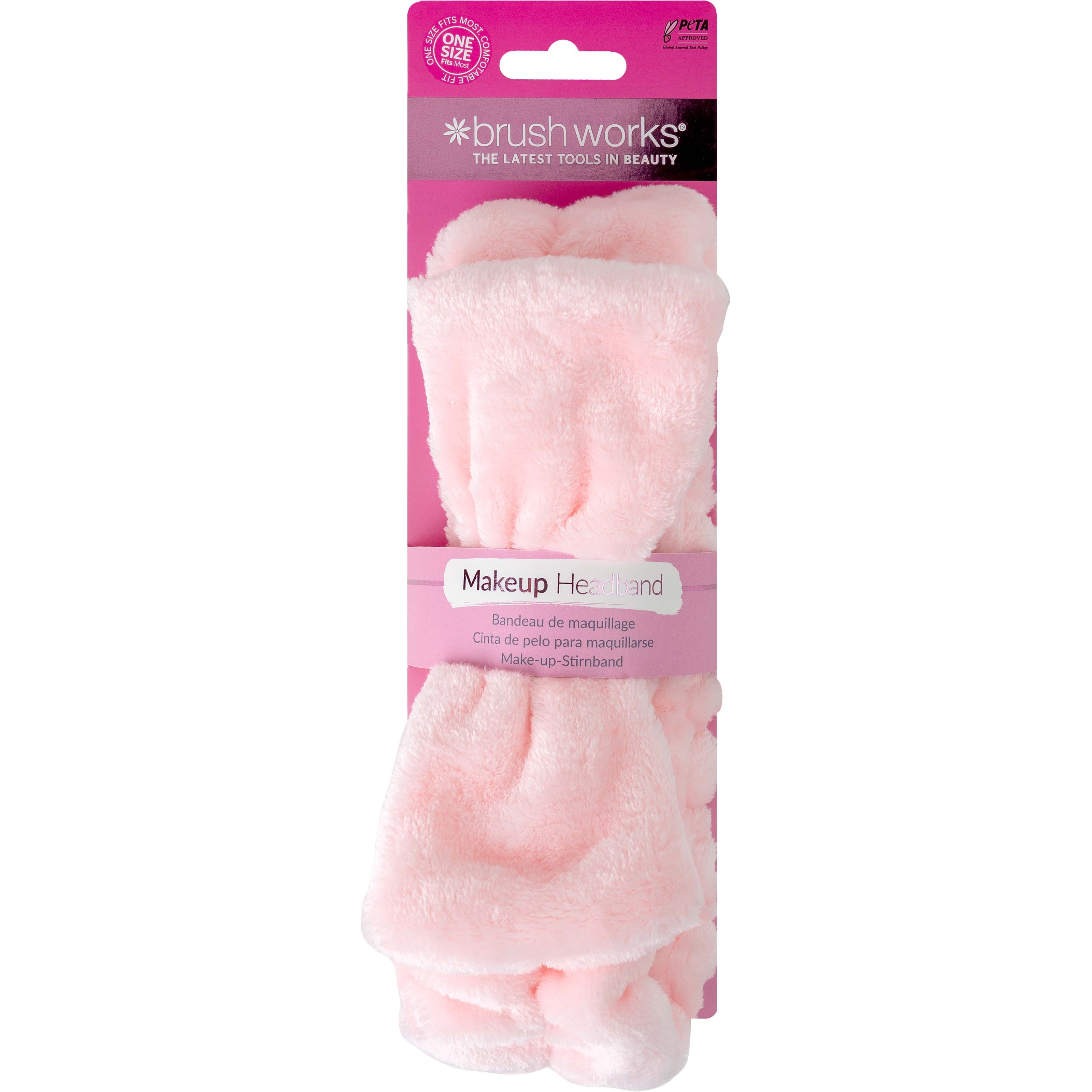 Brushworks Makeup Headband Pink (obrázok 3)