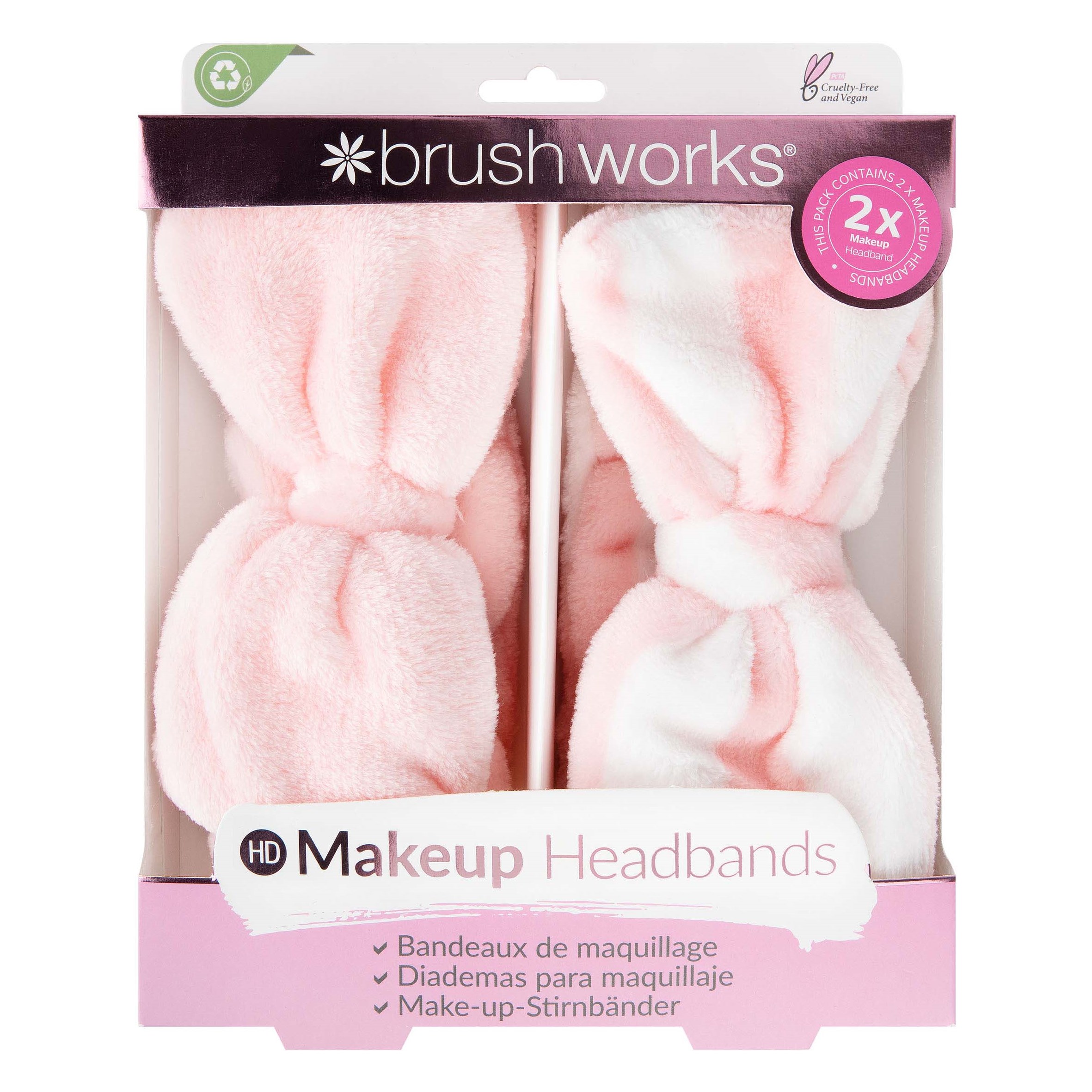 Läs mer om Brushworks Makeup Headbands 2 Pack