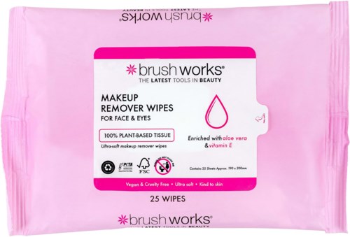 Brushworks Makeup Remover Wipes 25 Sheets