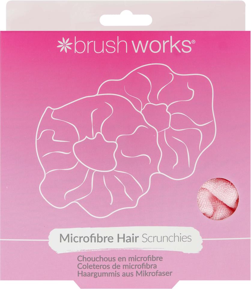 Brushworks Microfibre Hair Scrunchies (Pack of 2)