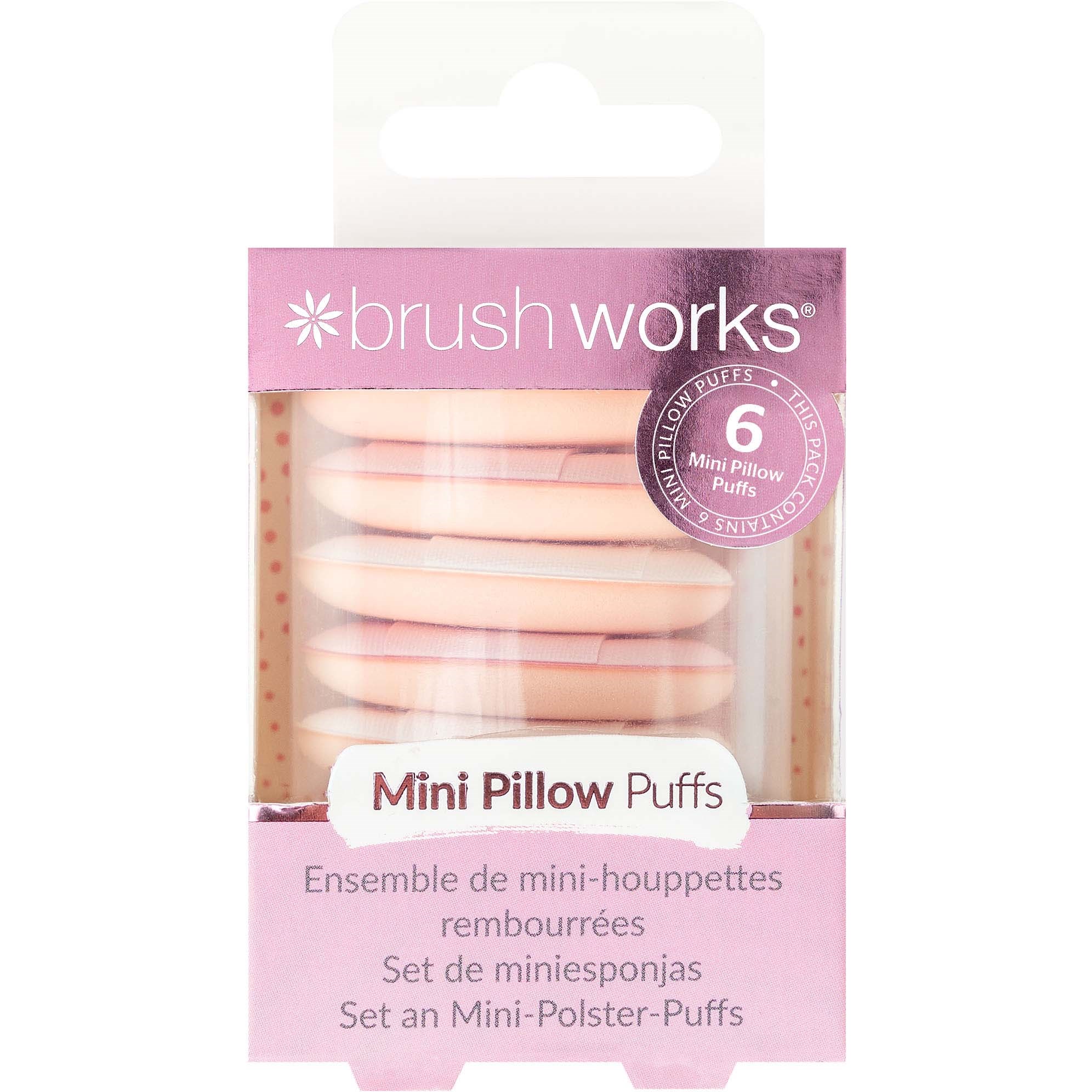 Läs mer om Brushworks Mini Pillow Puffs 6-pack