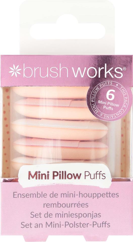 Brushworks Mini Pillow Puffs 6-pack