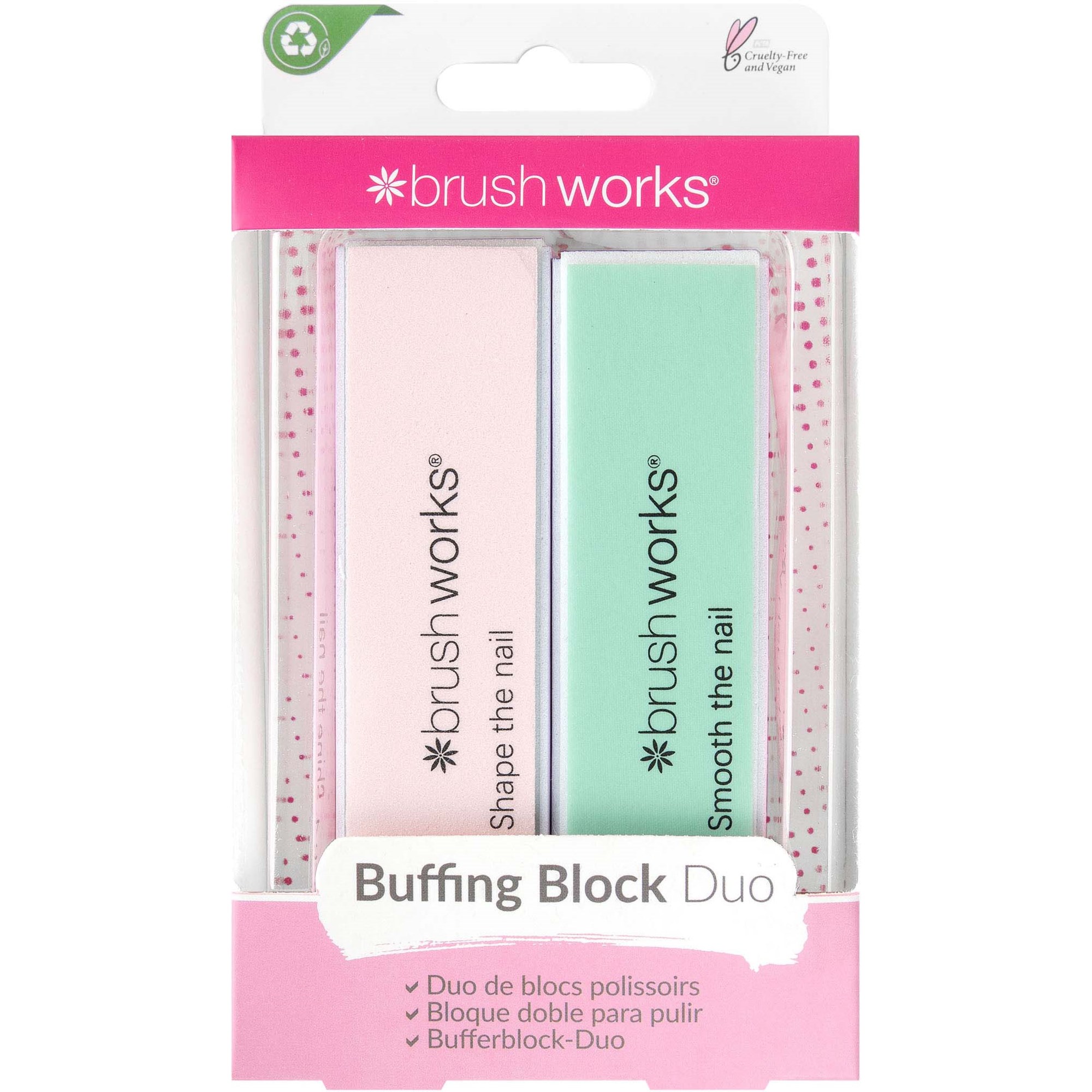 Läs mer om Brushworks Nail Buffing Block Pastel